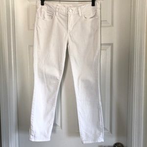 Tory Burch White Cropped Skinny Jean
